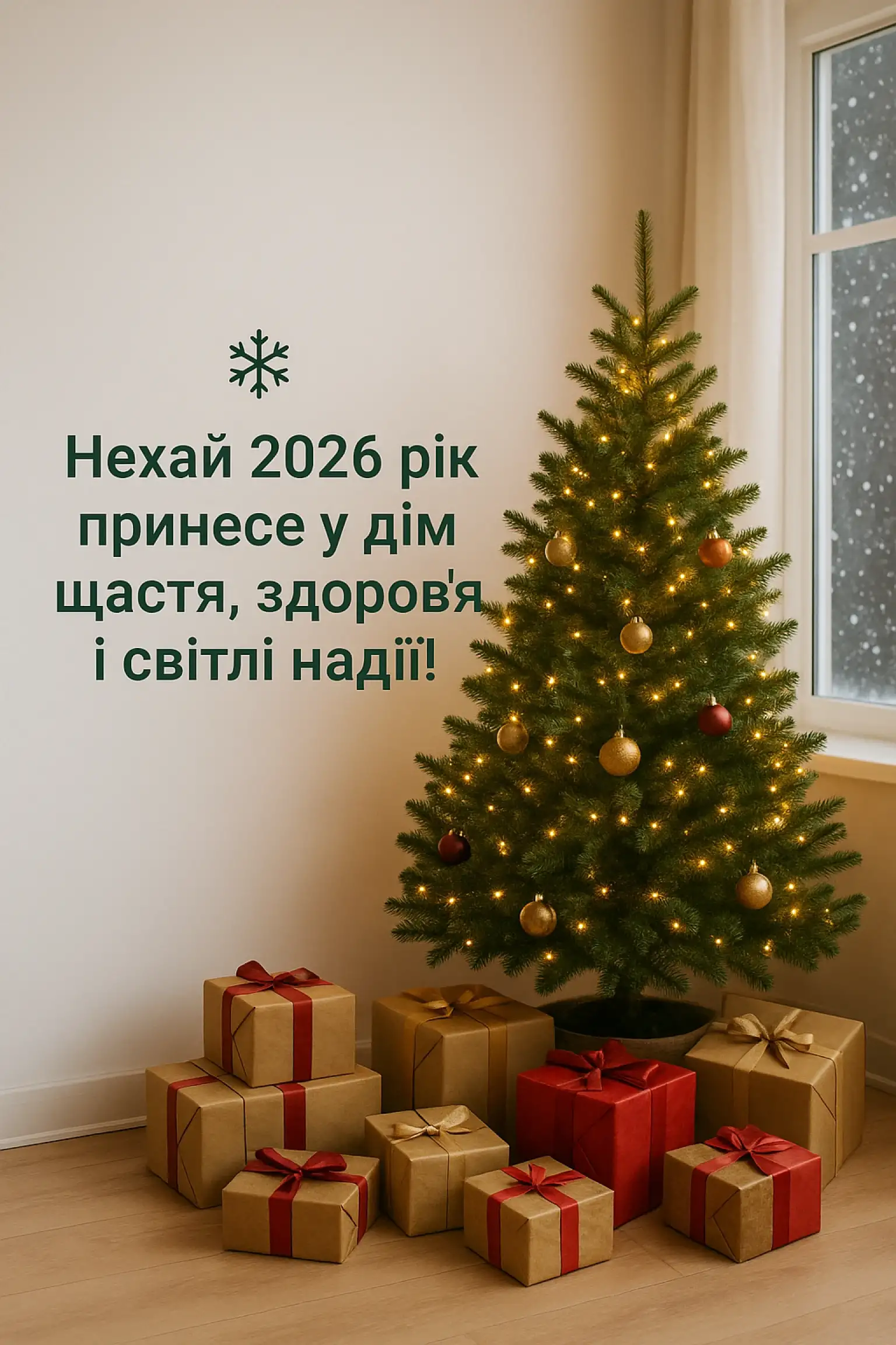 Привітання з прийдешнім новим роком 2026