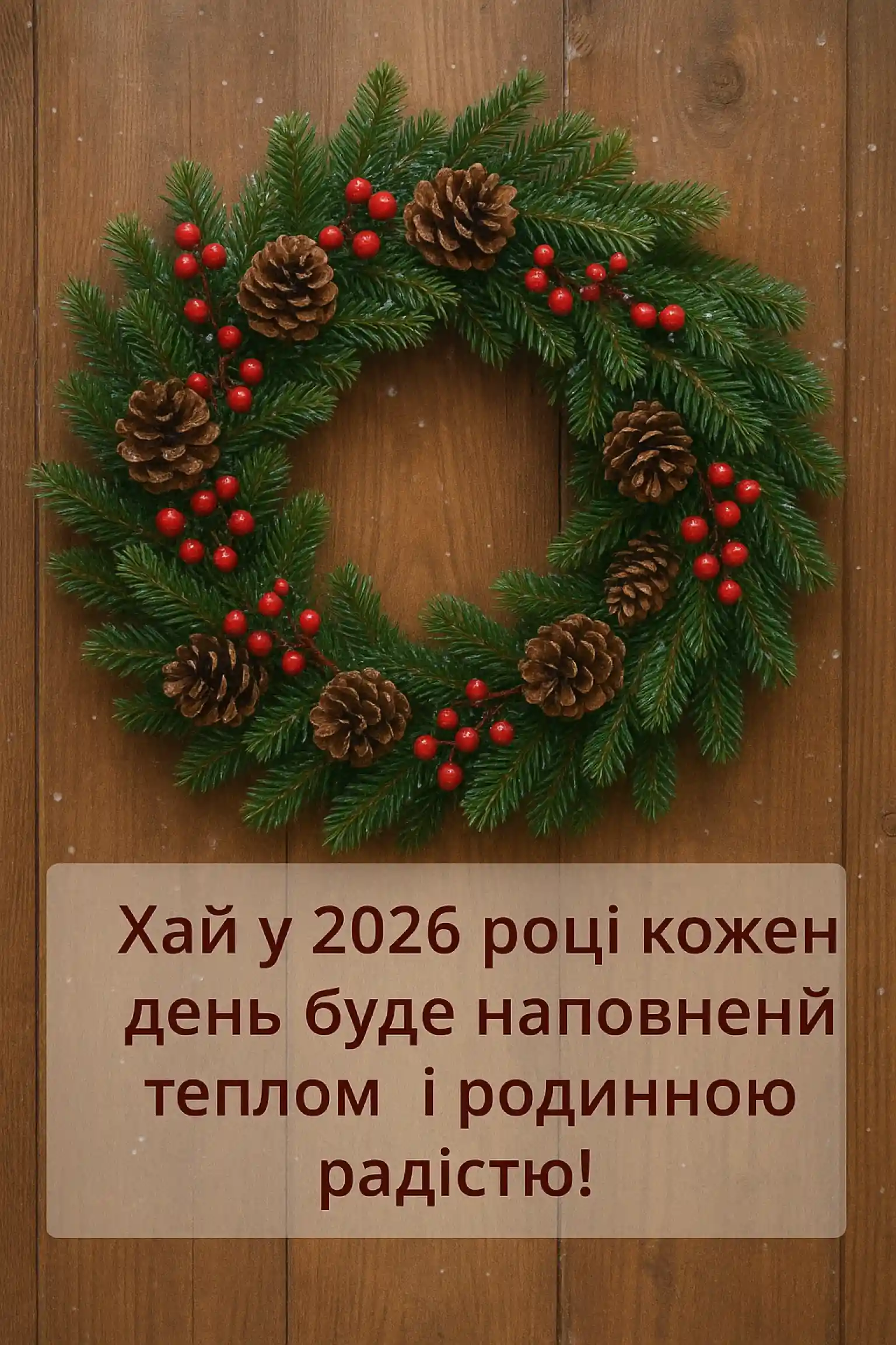 Привітання з прийдешнім новим роком 2026