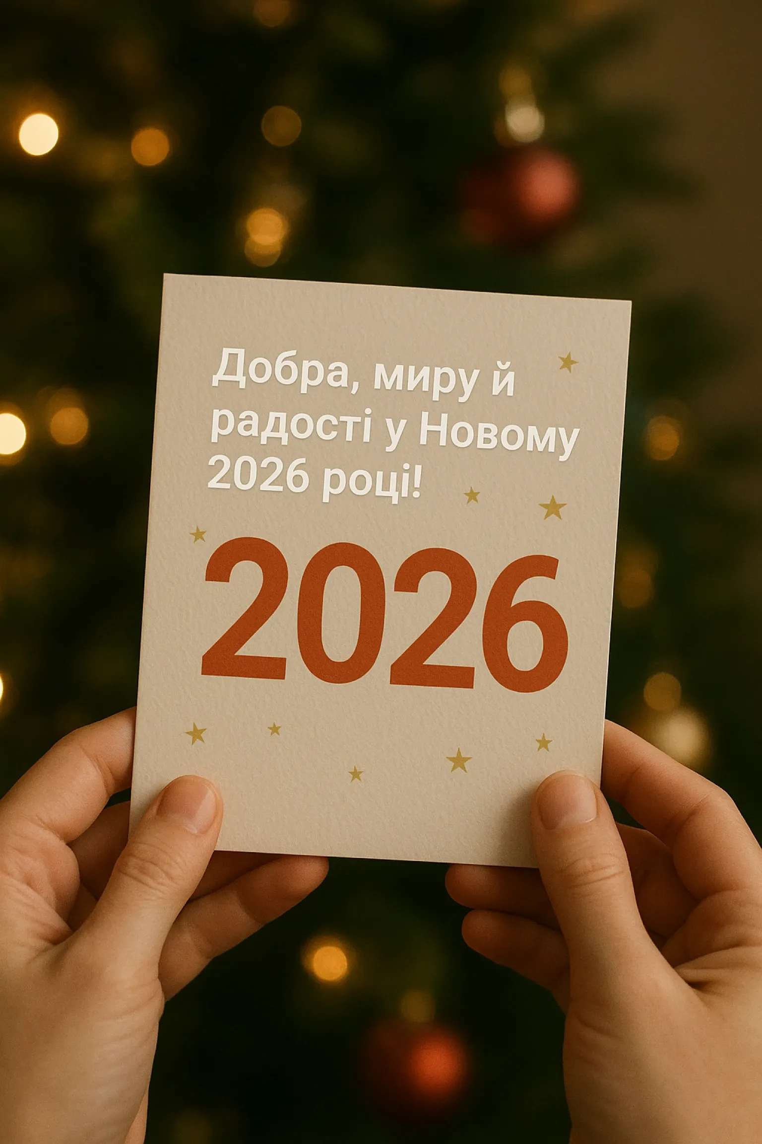 Привітання з прийдешнім новим роком 2026