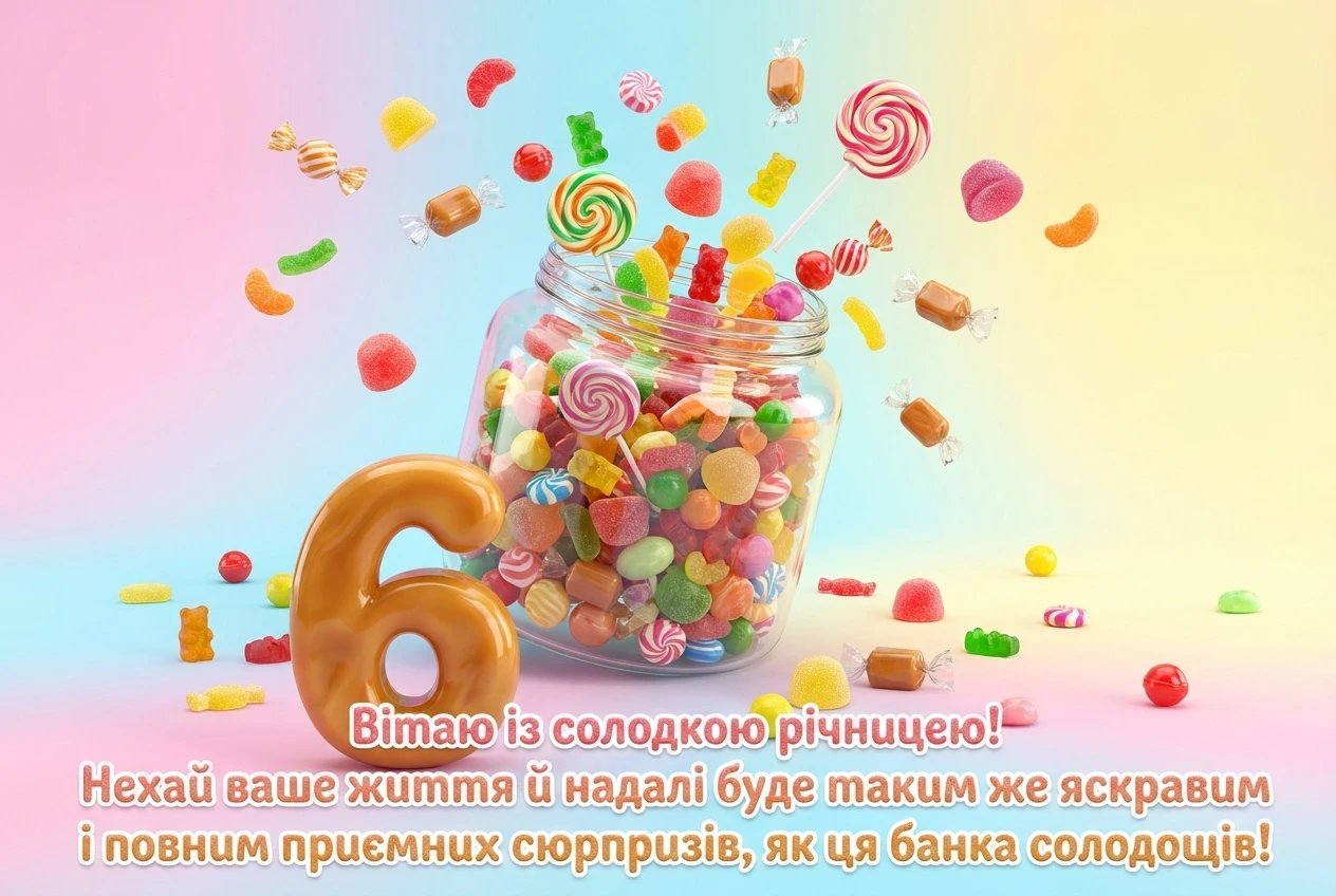 привітання з річницею весілля 6 років