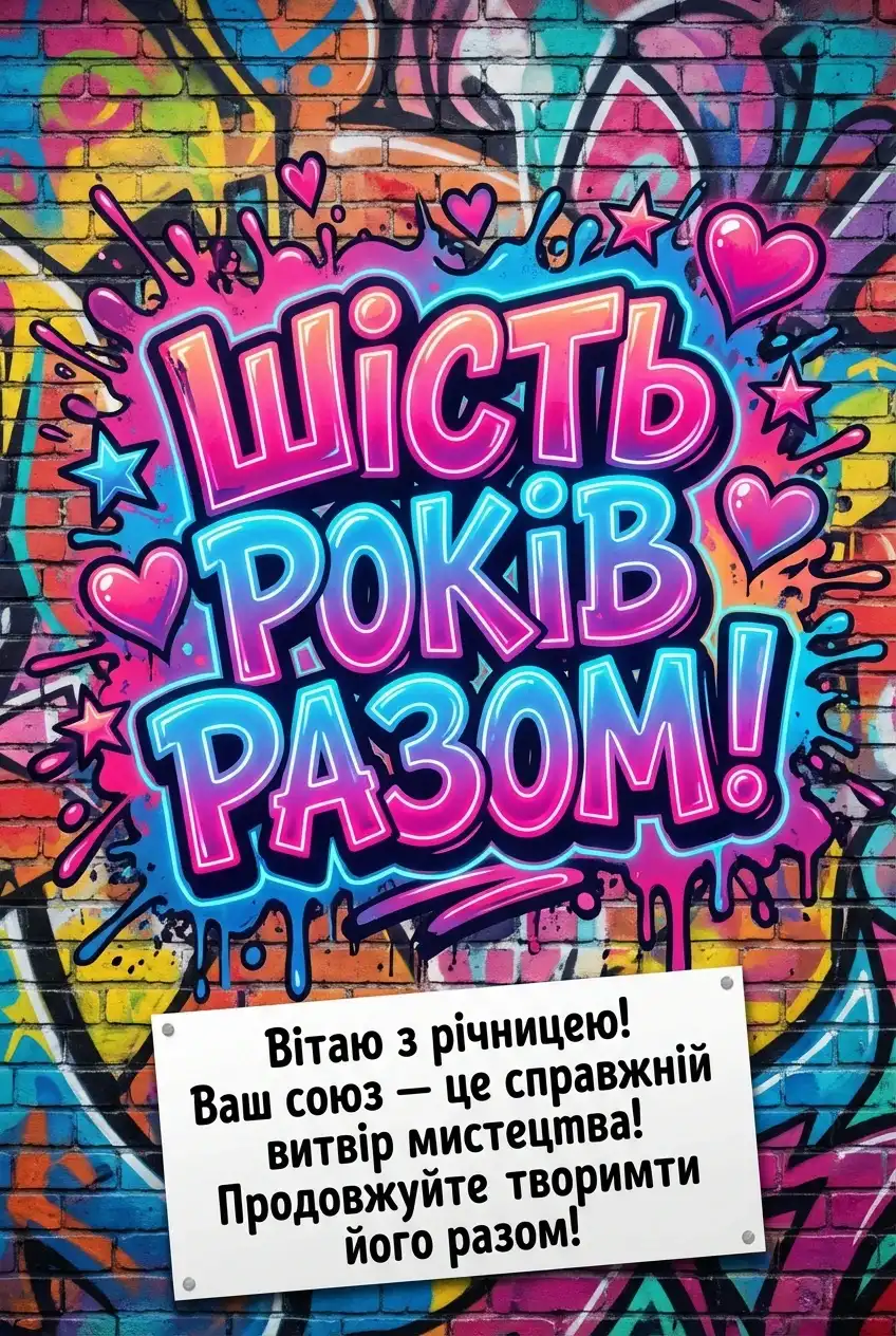 привітання з річницею весілля 6 років