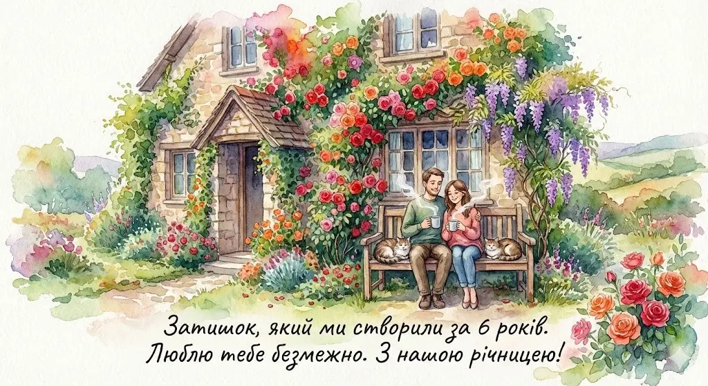 Привітання з річницею весілля 6 років