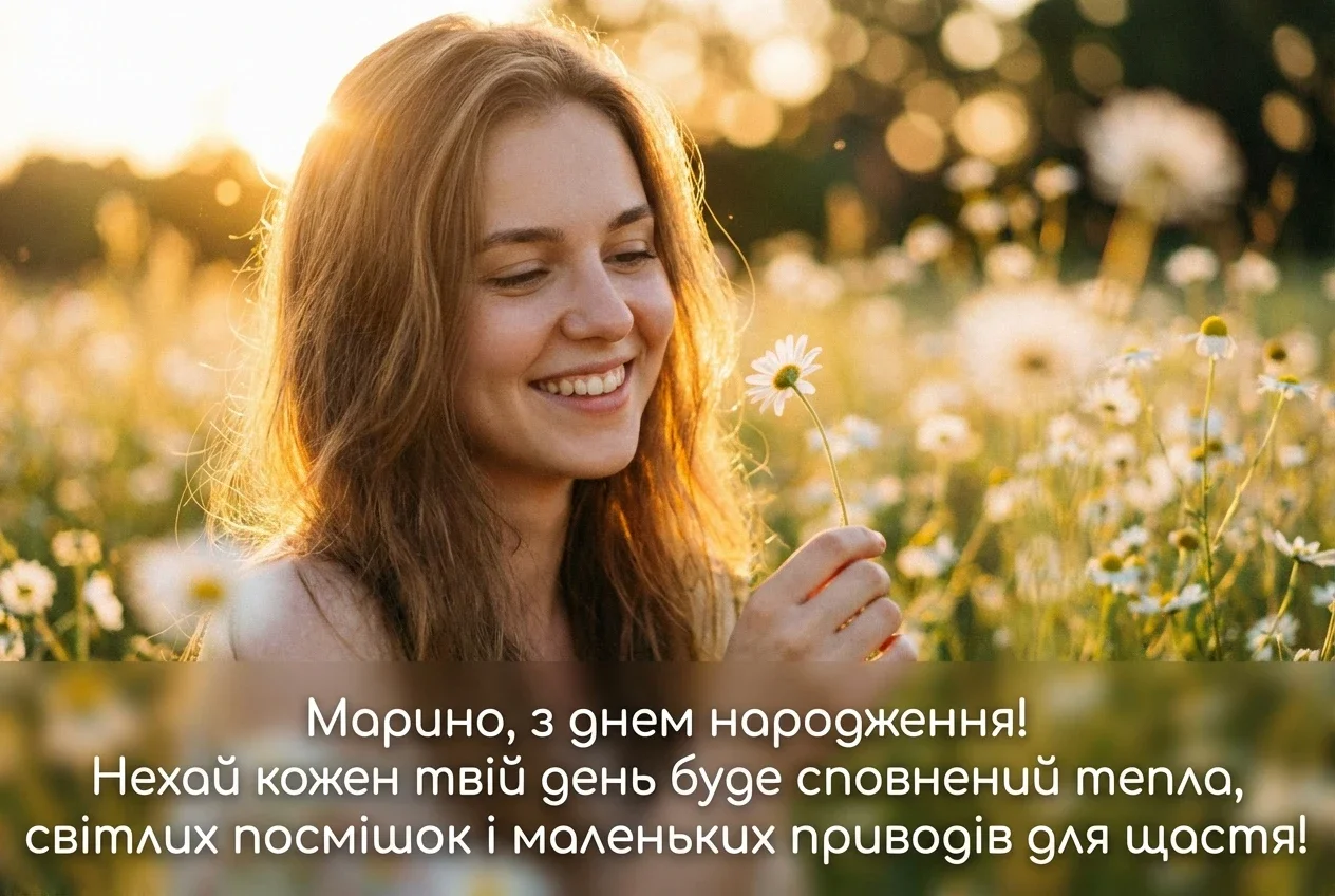 Марина з днем народження своїми словами