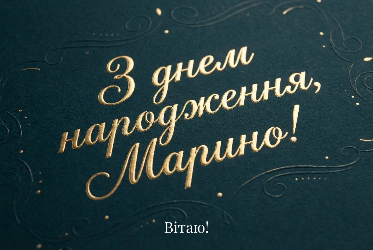 Марина з днем народження своїми словами