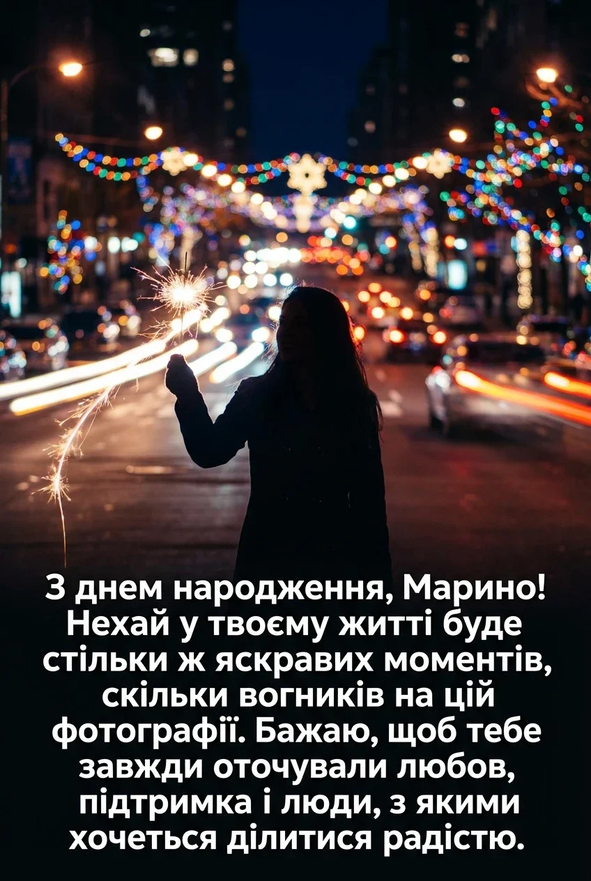 Марина з днем народження своїми словами