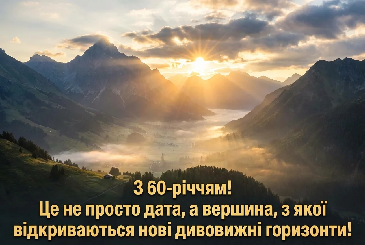 привітання з ювілеєм 60-річчям