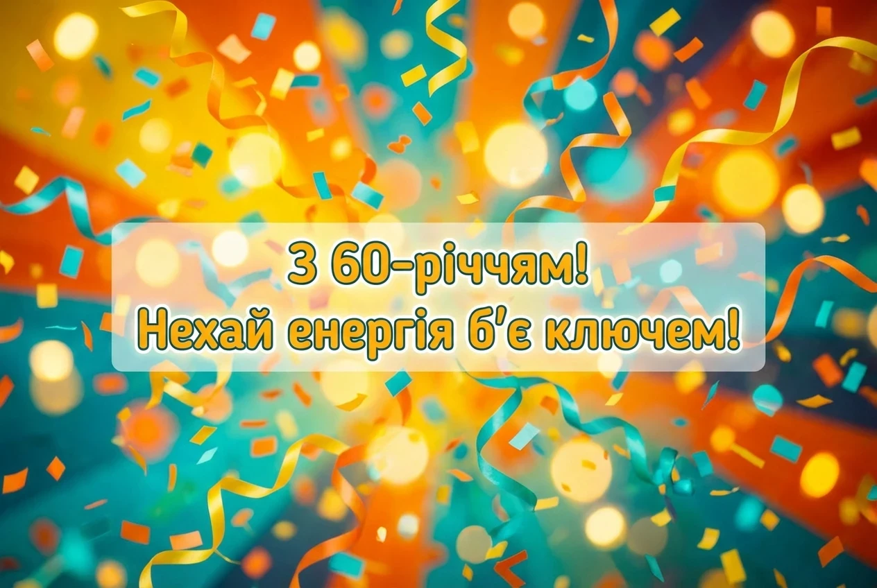 привітання з ювілеєм 60-річчям