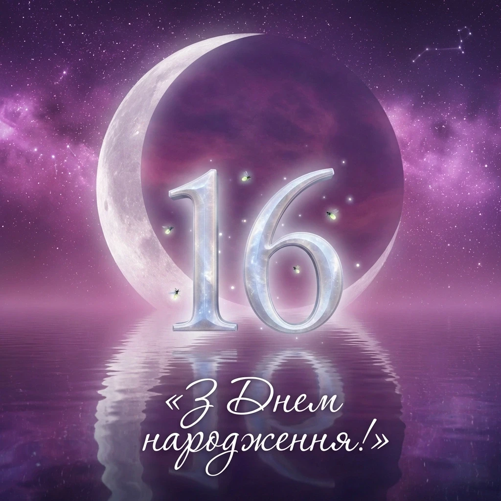 з днем народження дівчинці 16 років
