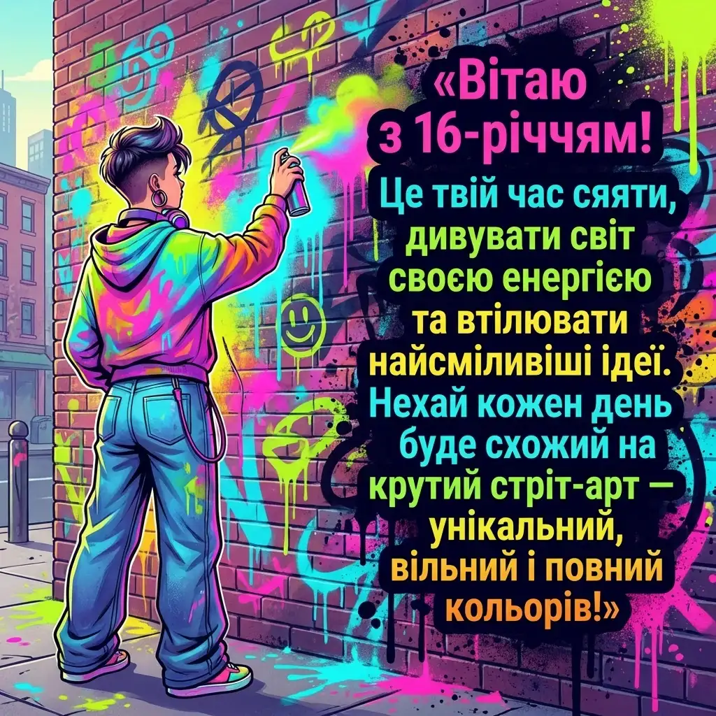 з днем народження дівчинці 16 років