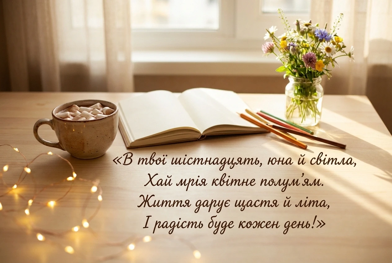з днем народження дівчинці 16 років