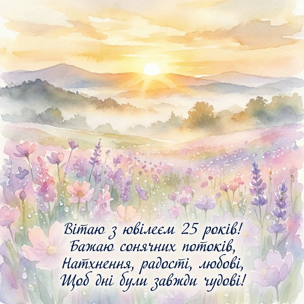 привітання з ювілеєм 25