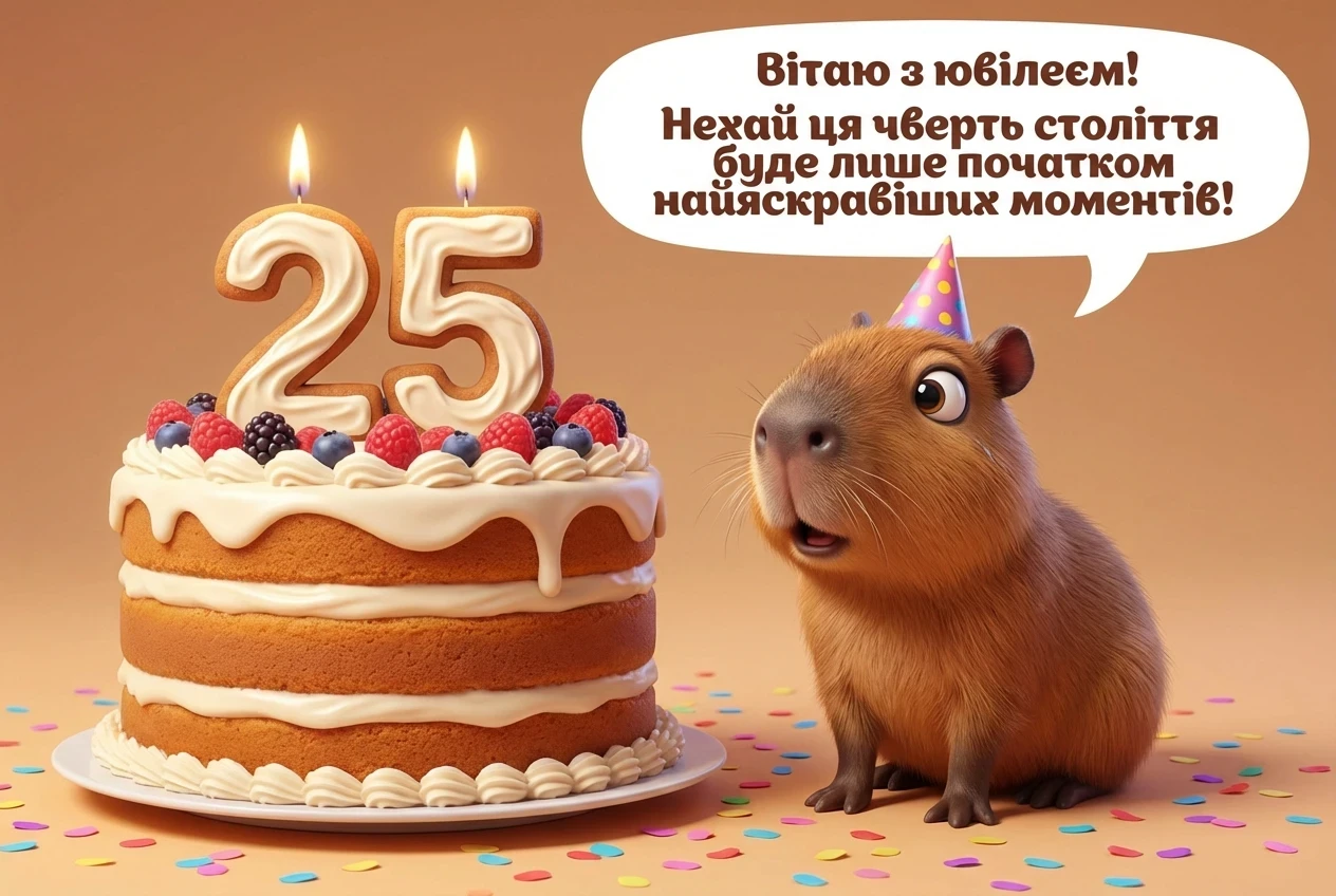 привітання з ювілеєм 25