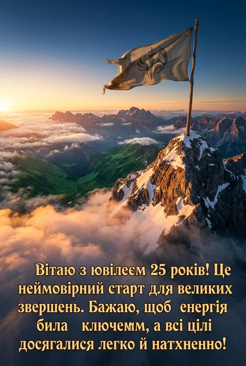 привітання з ювілеєм 25