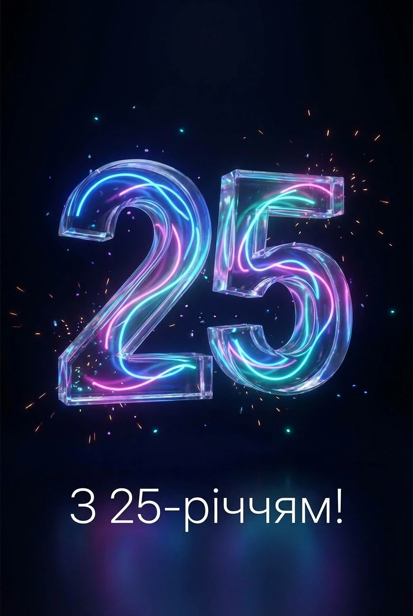 привітання з ювілеєм 25