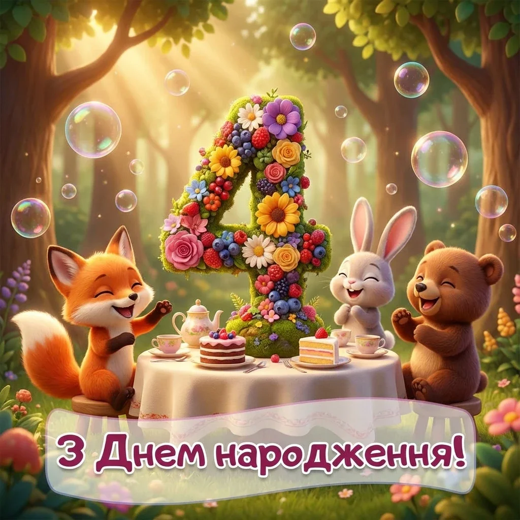 привітання з днем народження для дівчинки 4 роки