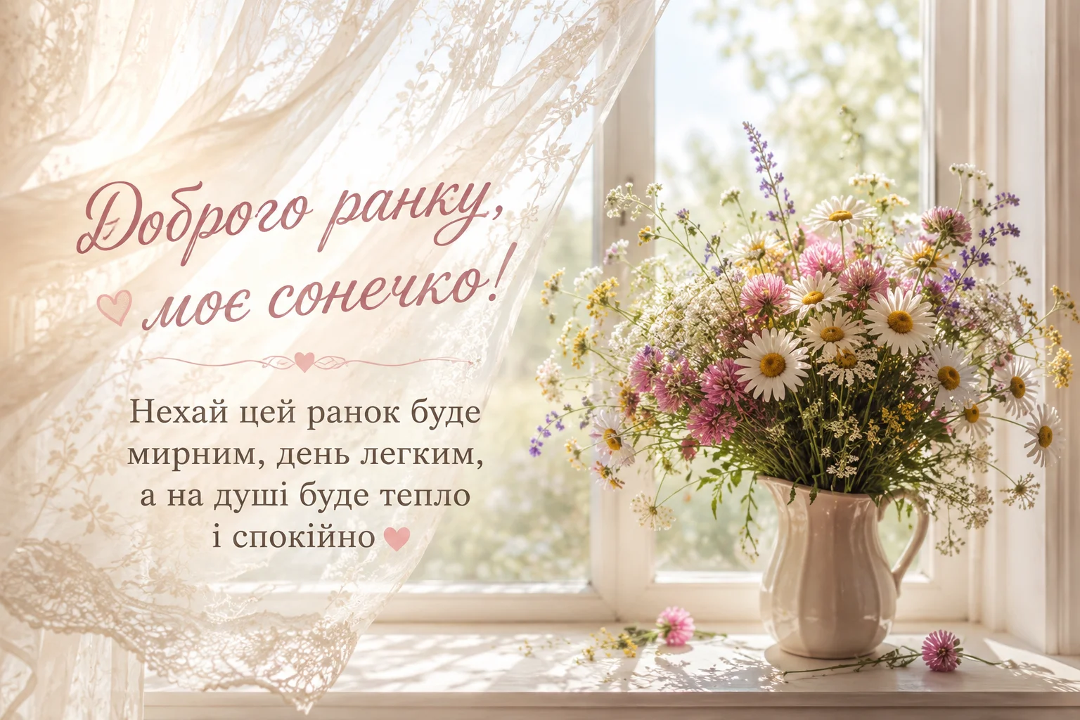 Доброго ранку, моє сонечко: картинки та найтепліші побажання для чудового настрою