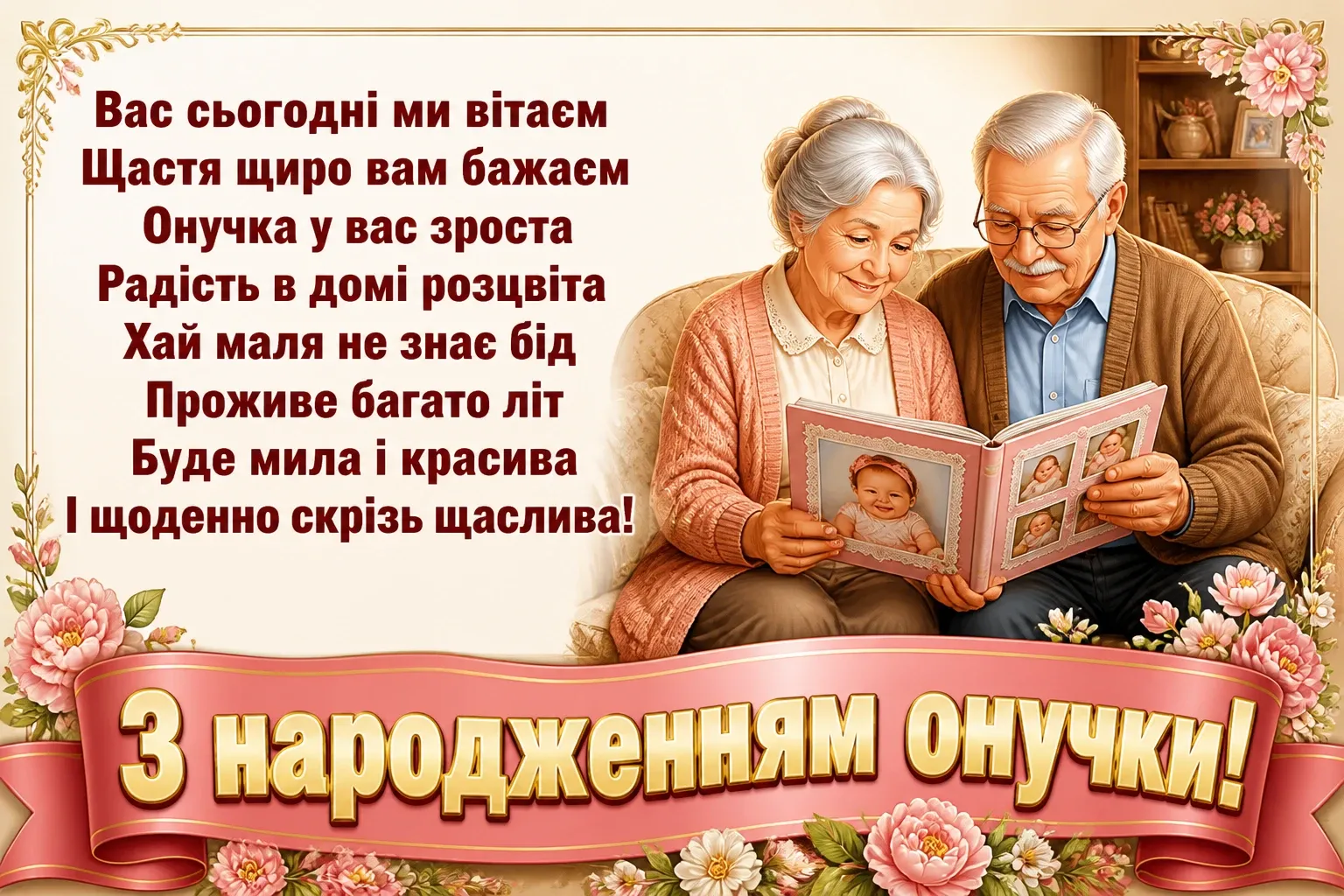 привітання з народженням онучки привітання з народженням онучки