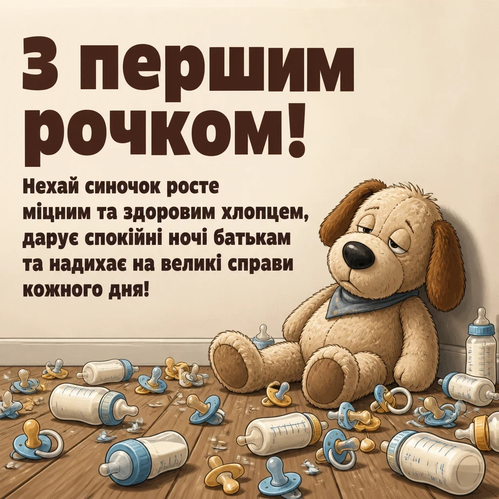 привітання з днем народження 1 рік хлопчику