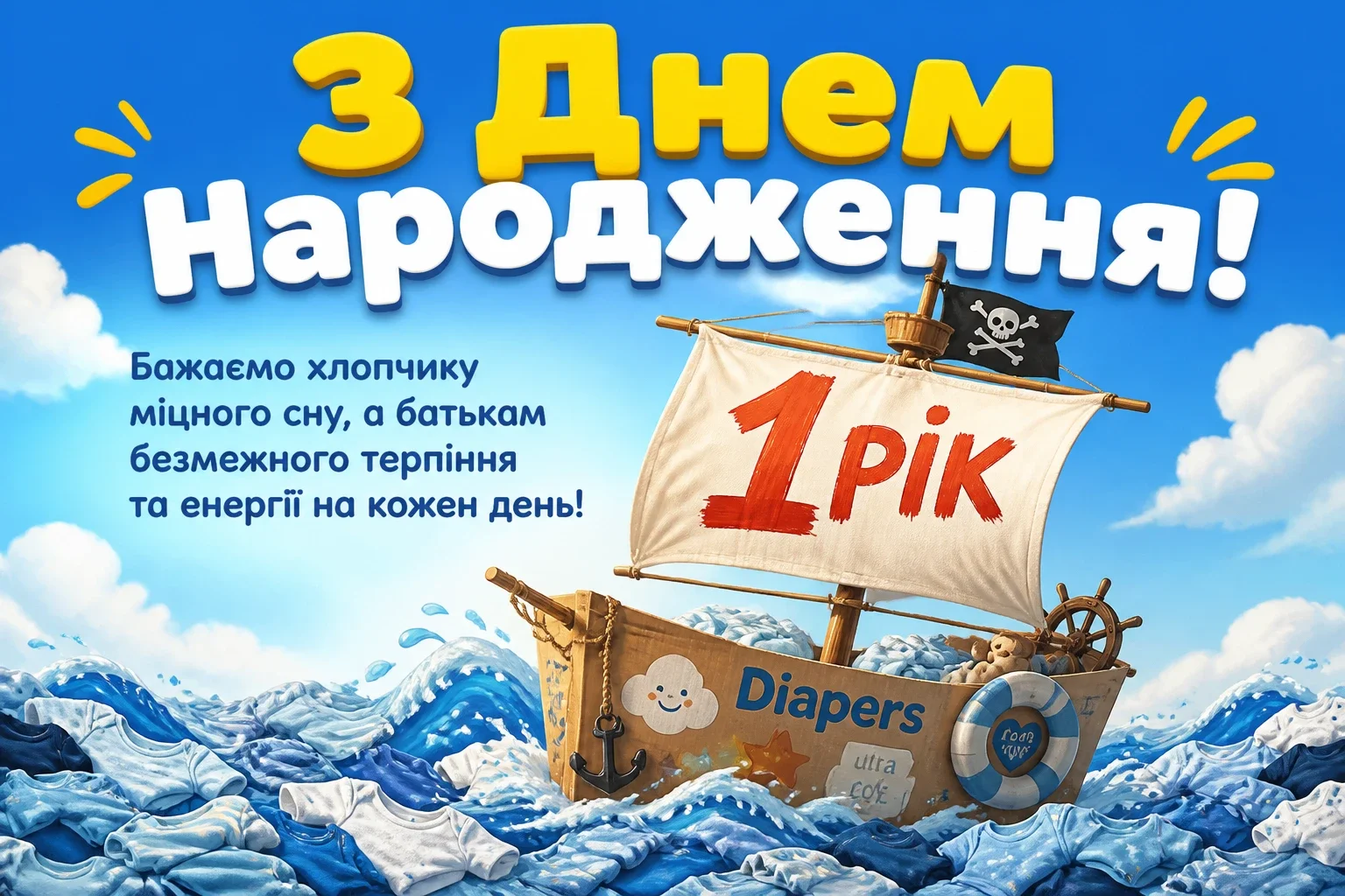 привітання з днем народження 1 рік хлопчику