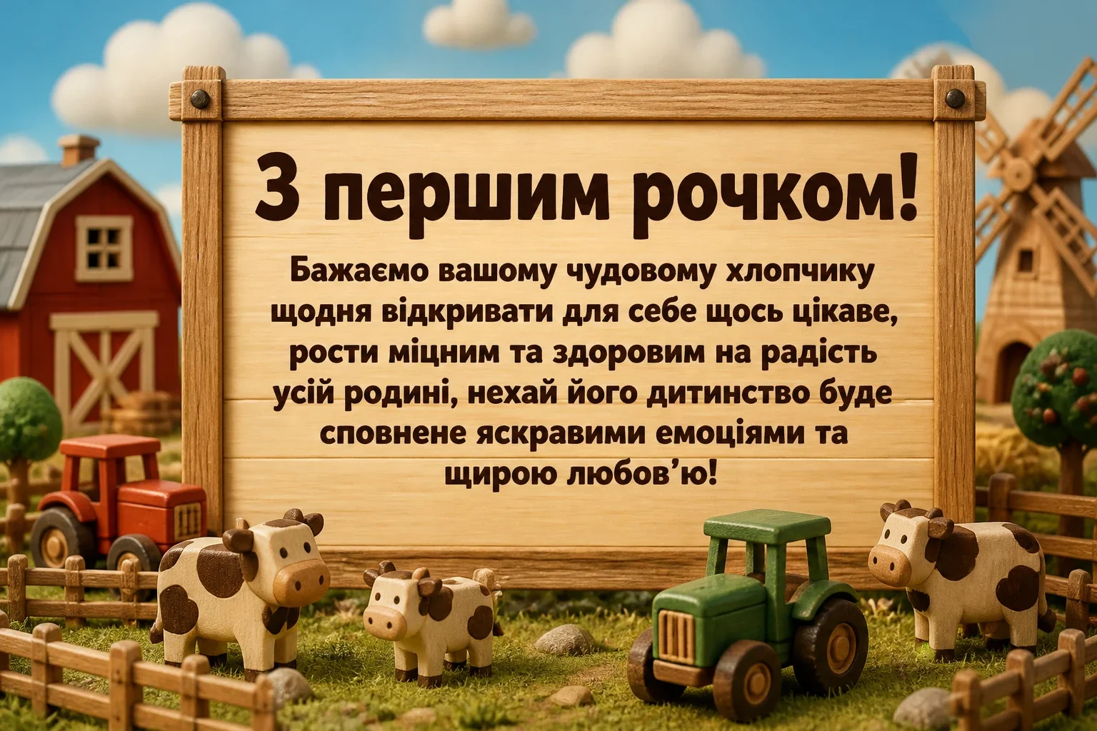 привітання з днем народження 1 рік хлопчику