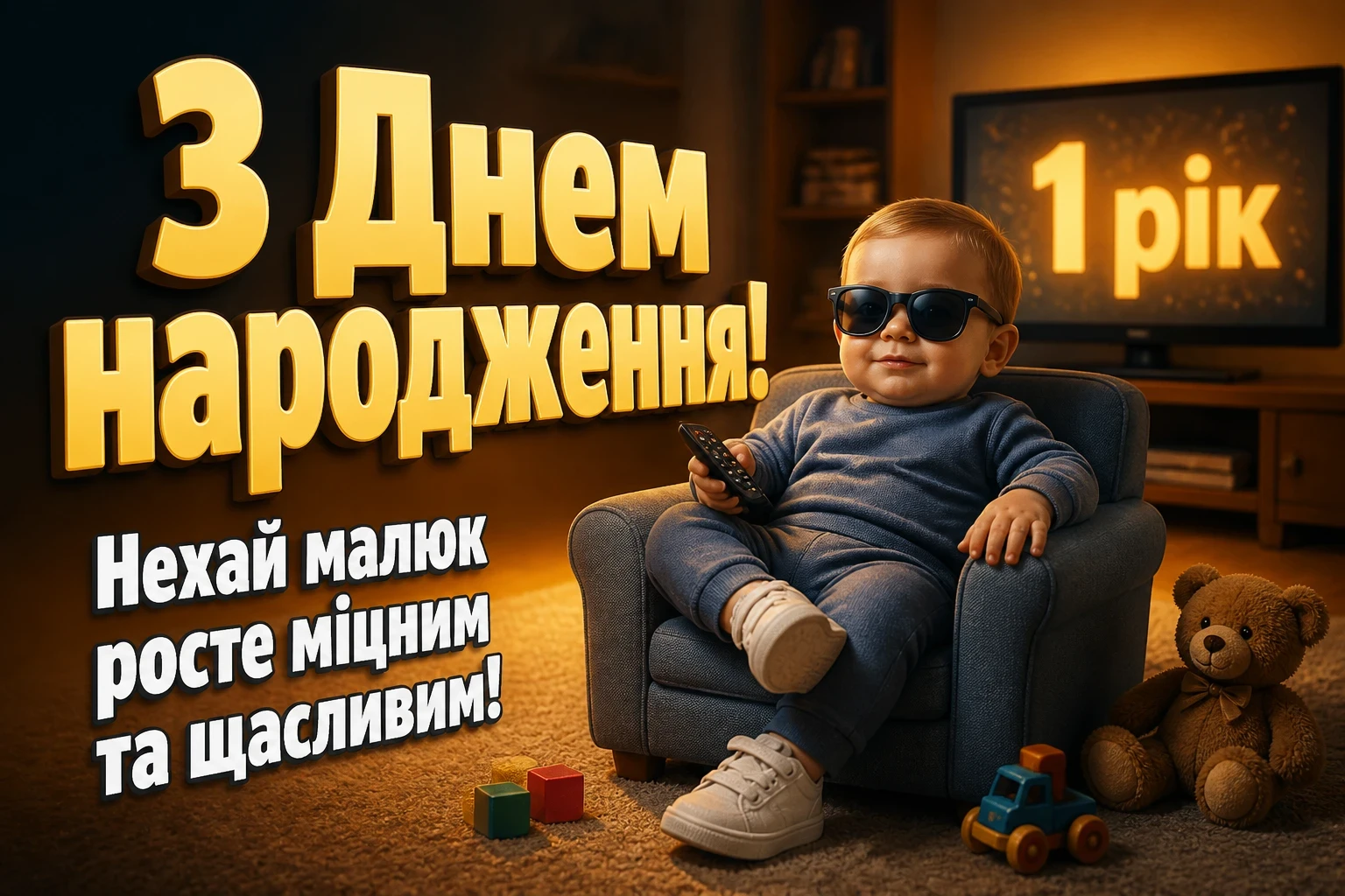 привітання з днем народження 1 рік хлопчику