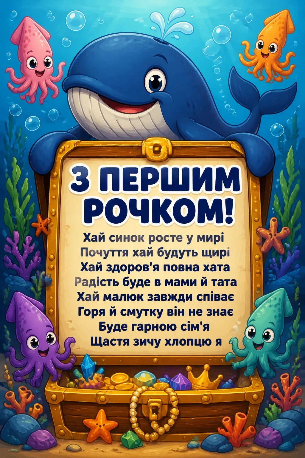привітання з днем народження 1 рік хлопчику