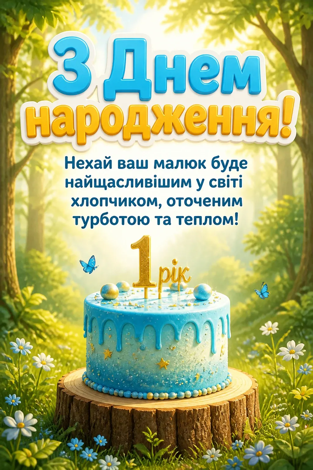 привітання з днем народження 1 рік хлопчику