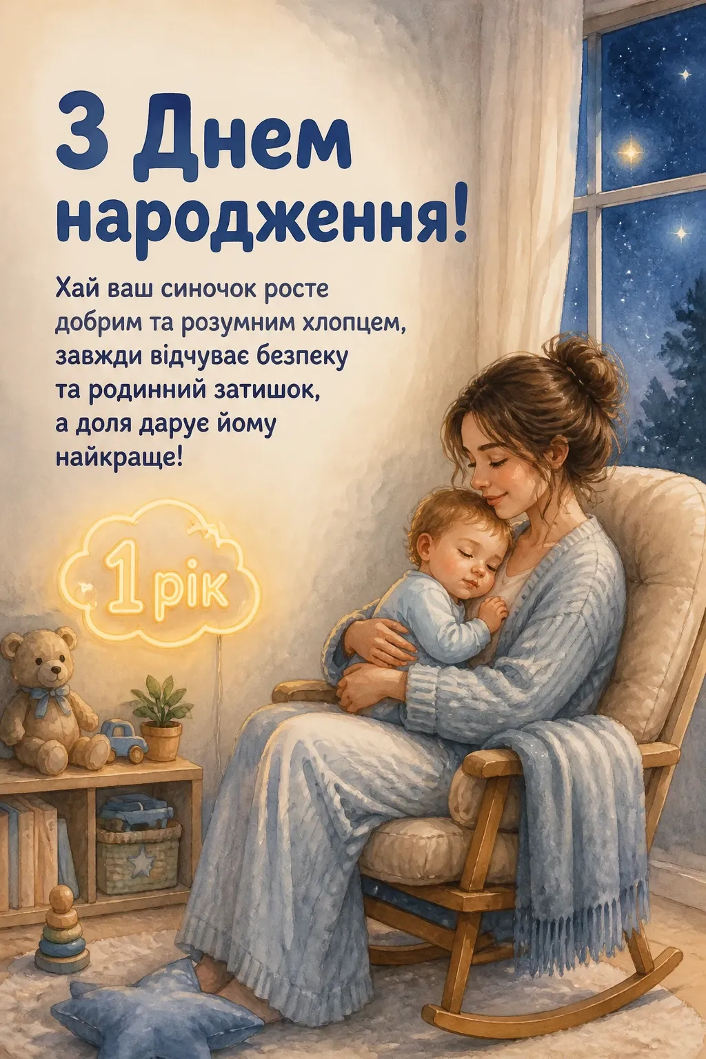 привітання з днем народження 1 рік хлопчику