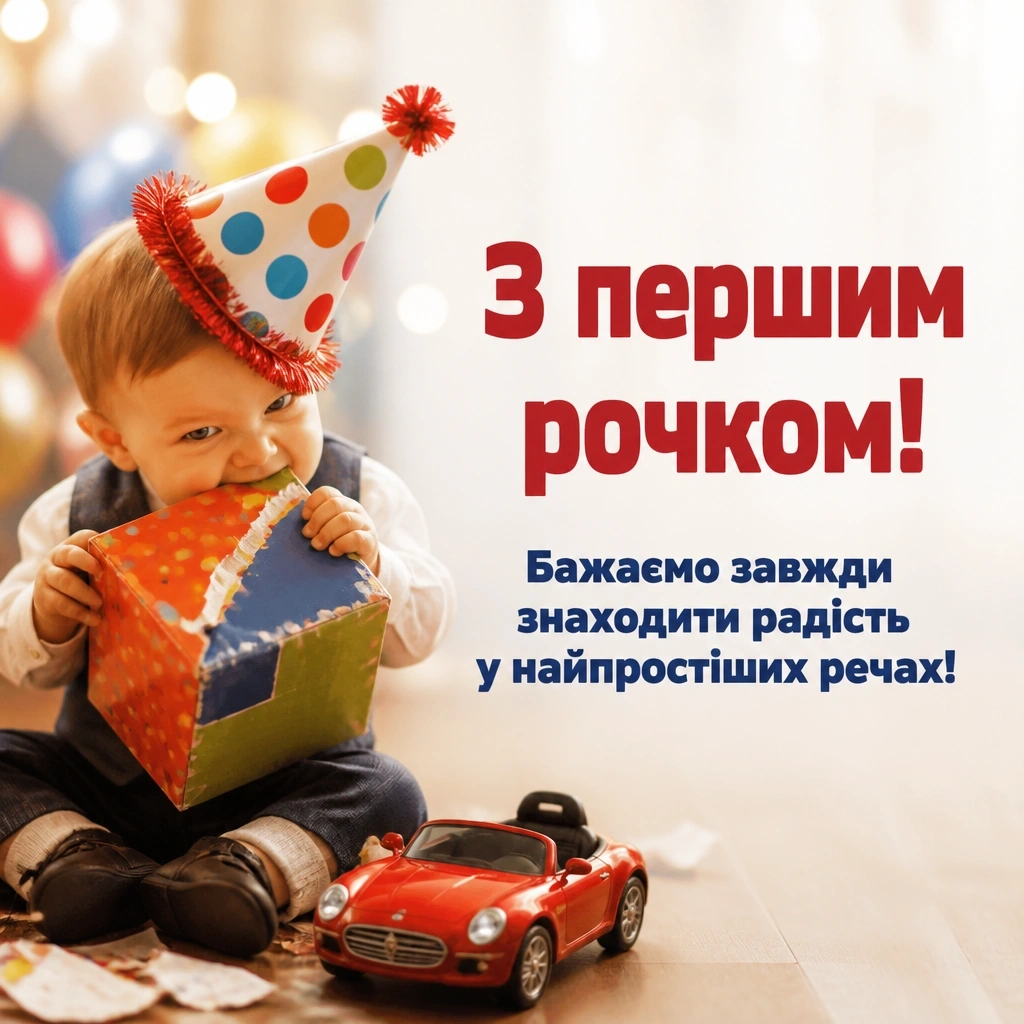 привітання з днем народження 1 рік хлопчику