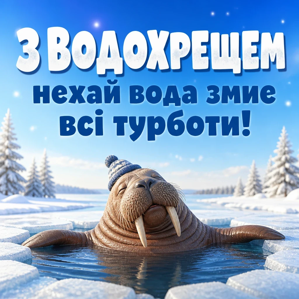 з водохрещем привітання з водохрещем привітання