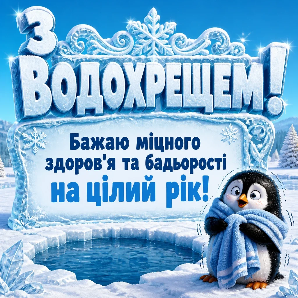 з водохрещем привітання з водохрещем привітання