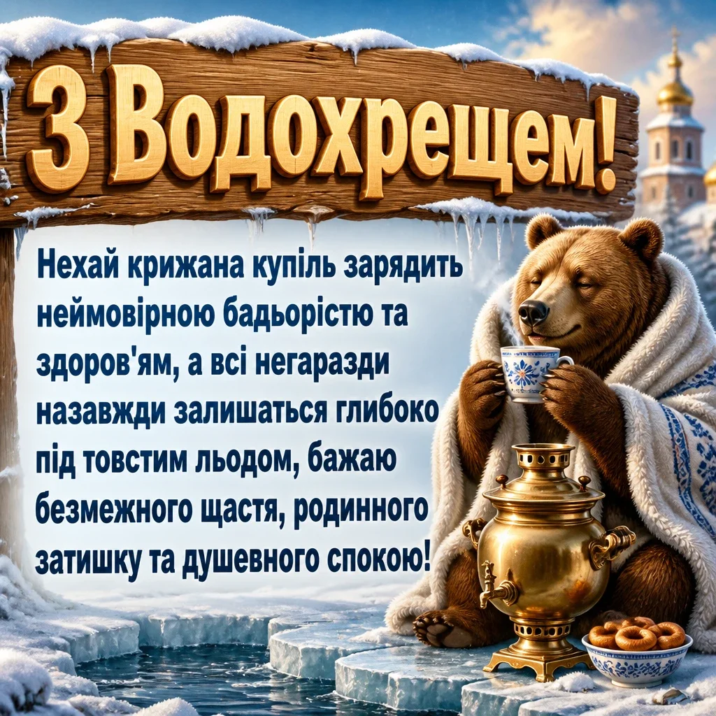 з водохрещем привітання з водохрещем привітання