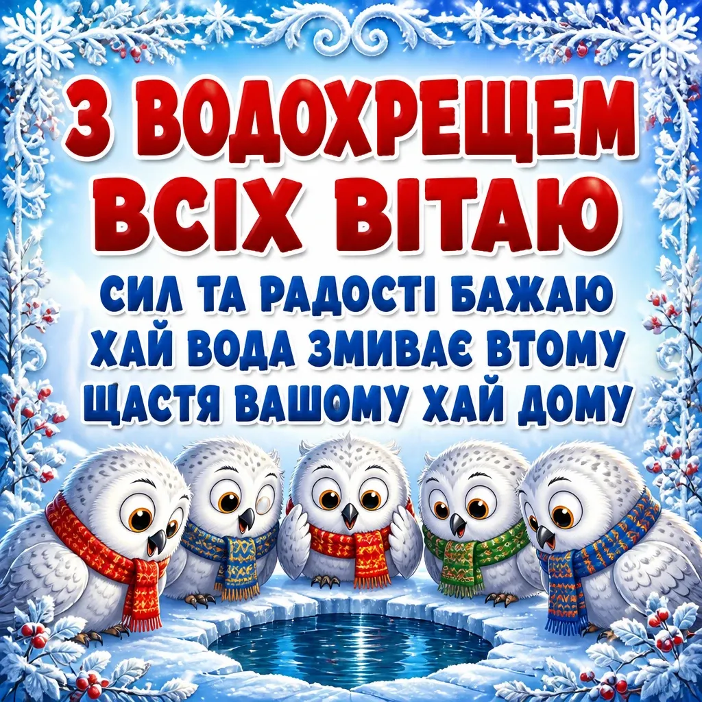 з водохрещем привітання з водохрещем привітання