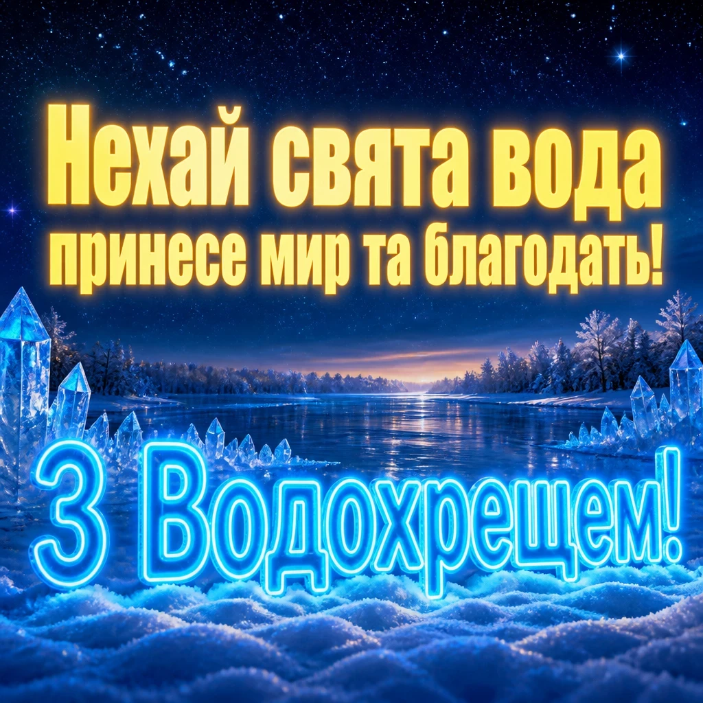 з водохрещем привітання з водохрещем привітання