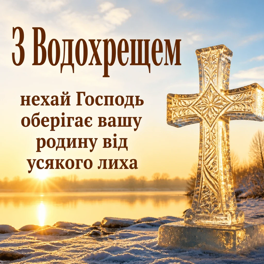 з водохрещем привітання з водохрещем привітання
