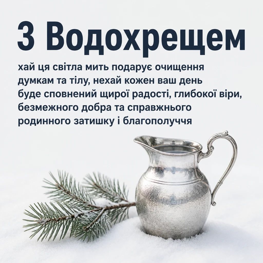 з водохрещем привітання з водохрещем привітання