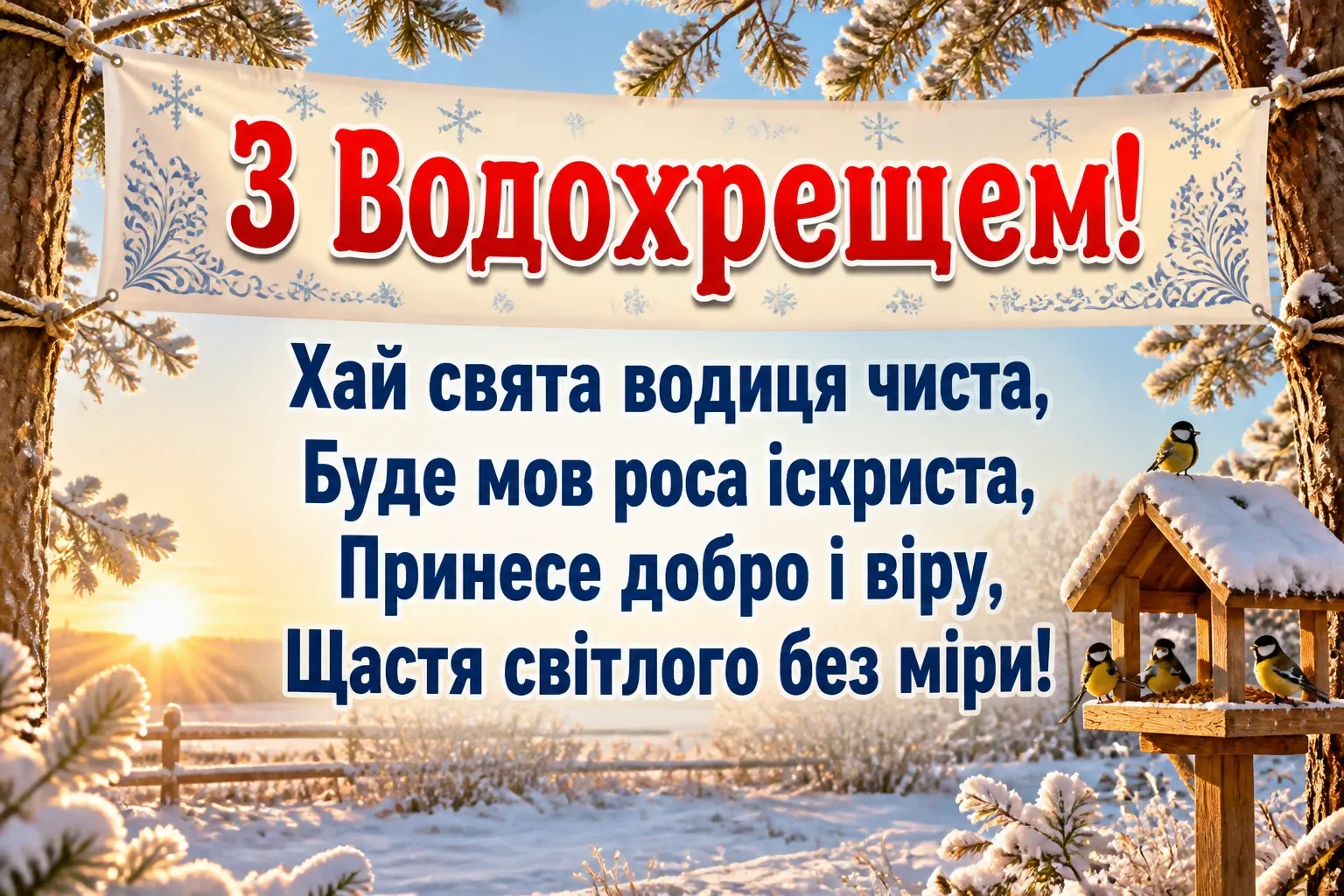 з водохрещем привітання з водохрещем привітання