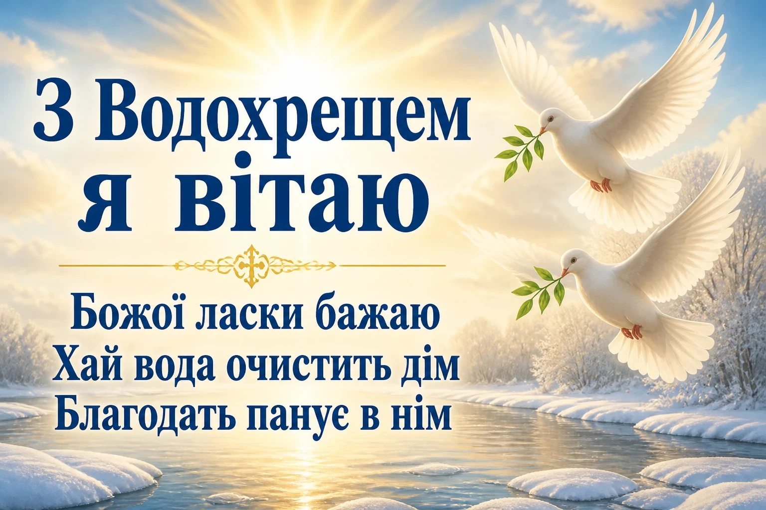 з водохрещем привітання з водохрещем привітання