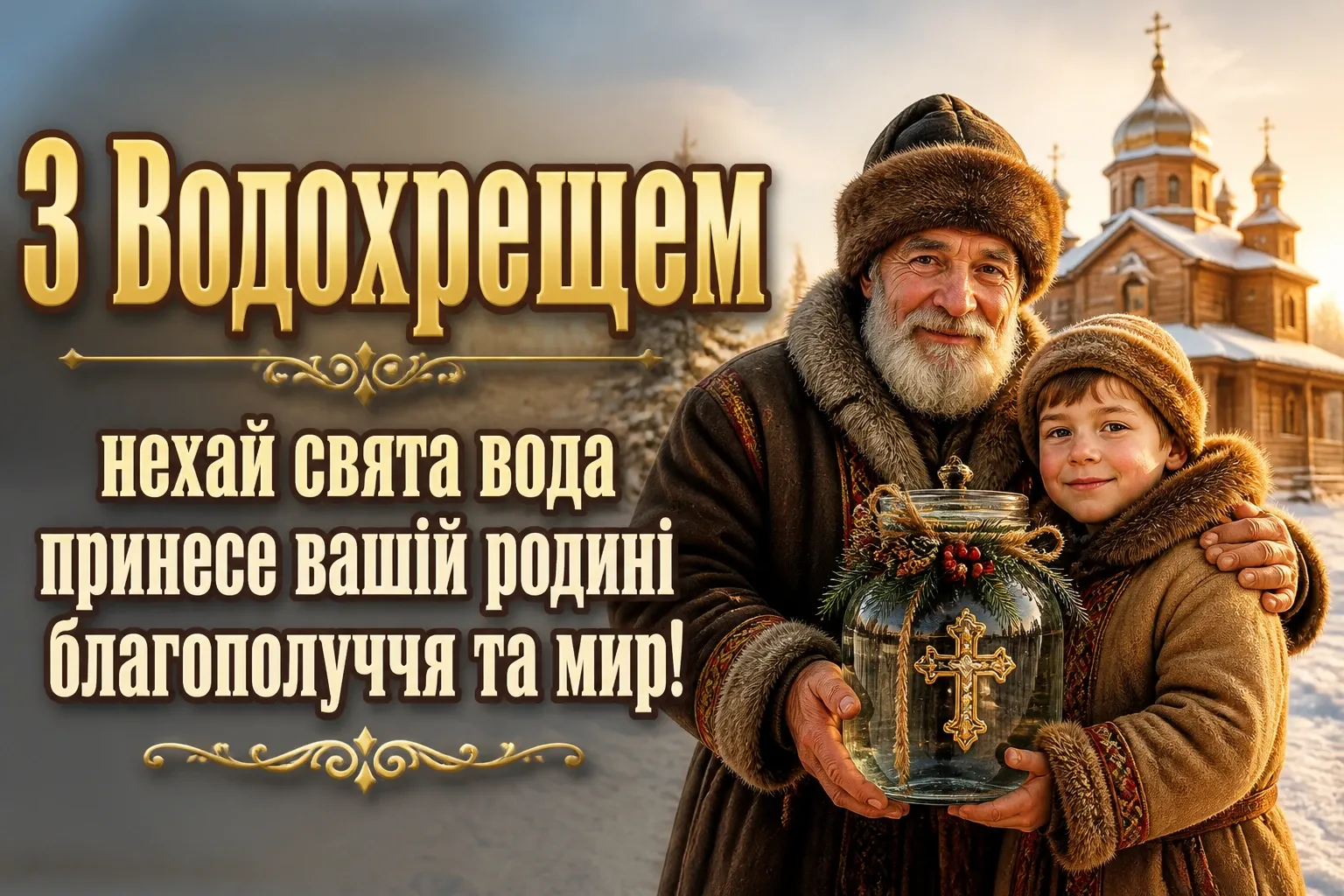 з водохрещем привітання з водохрещем привітання