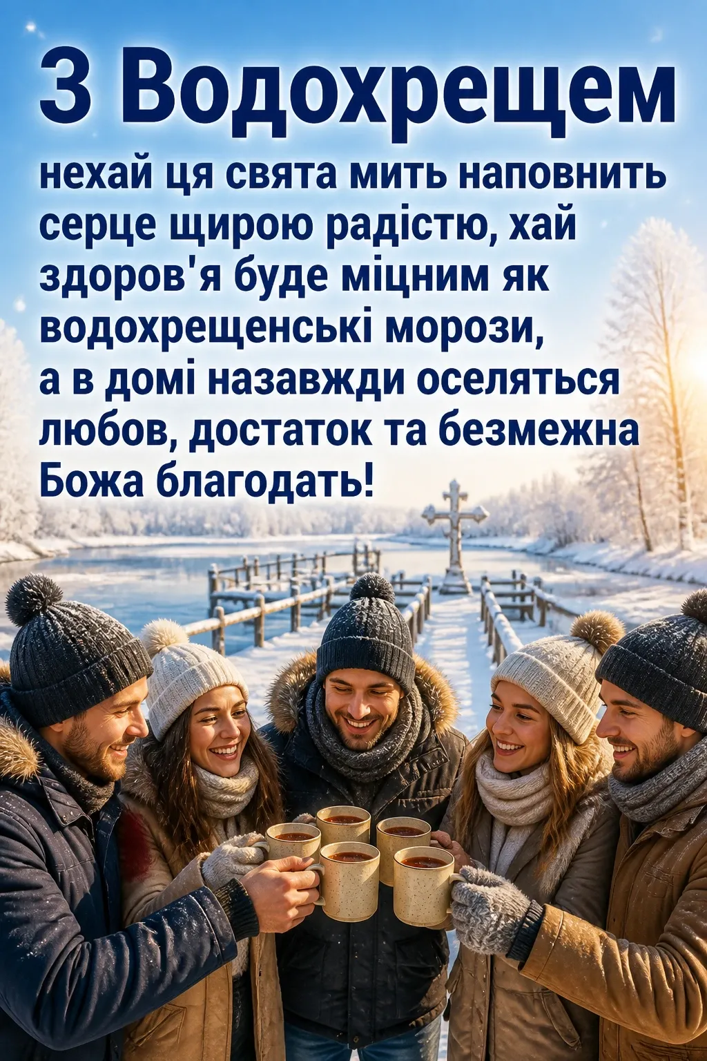 з водохрещем привітання з водохрещем привітання