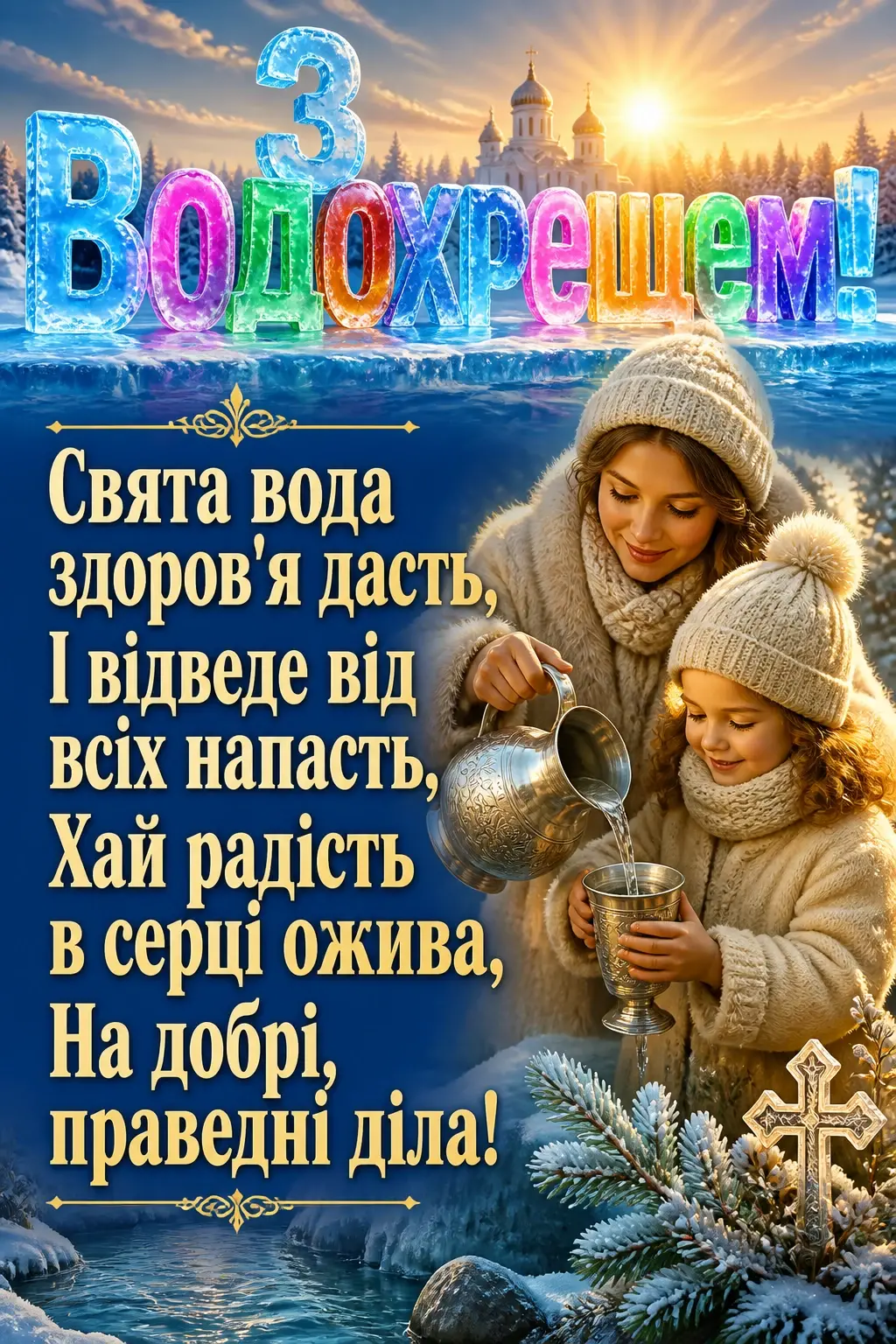 з водохрещем привітання з водохрещем привітання