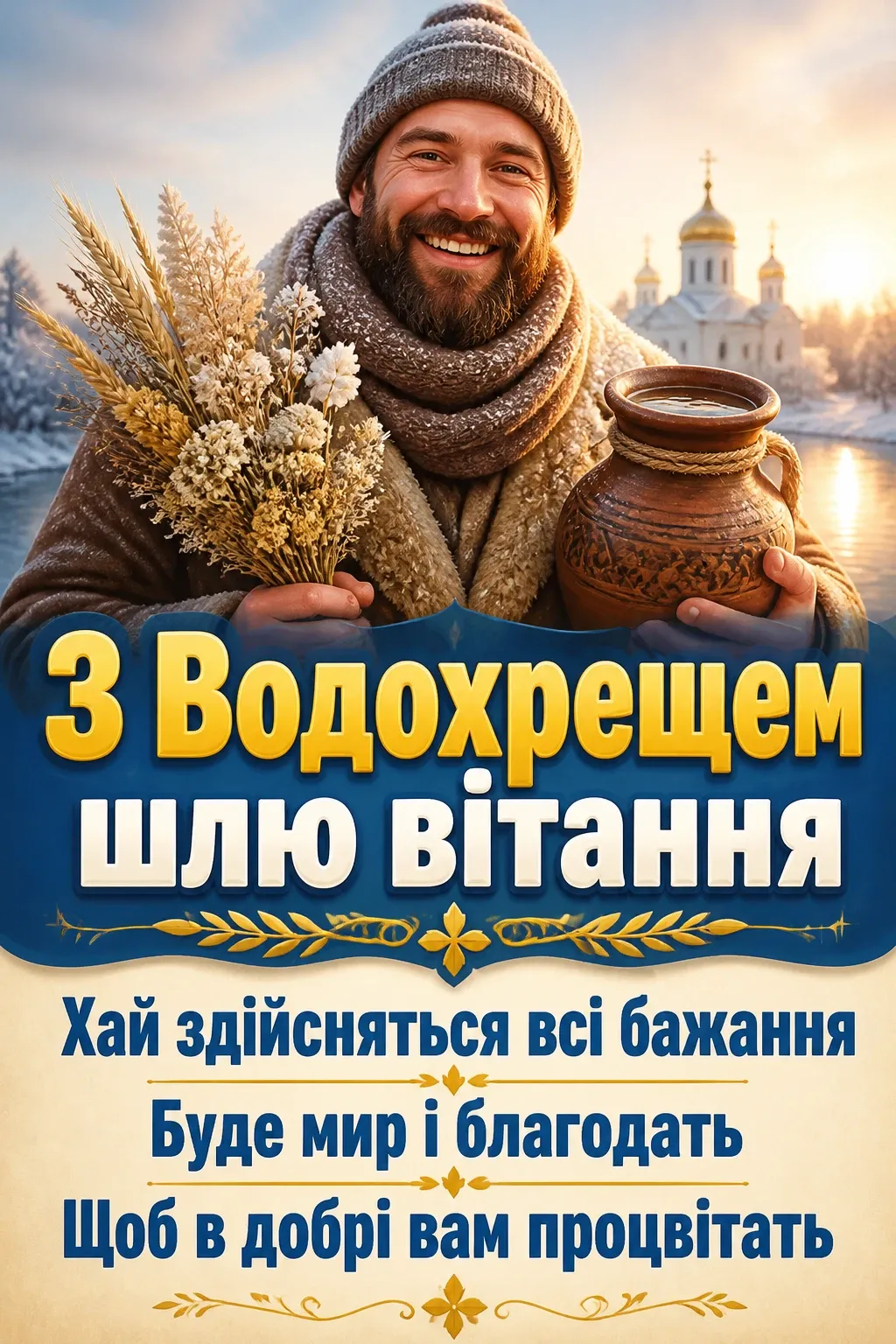 з водохрещем привітання з водохрещем привітання