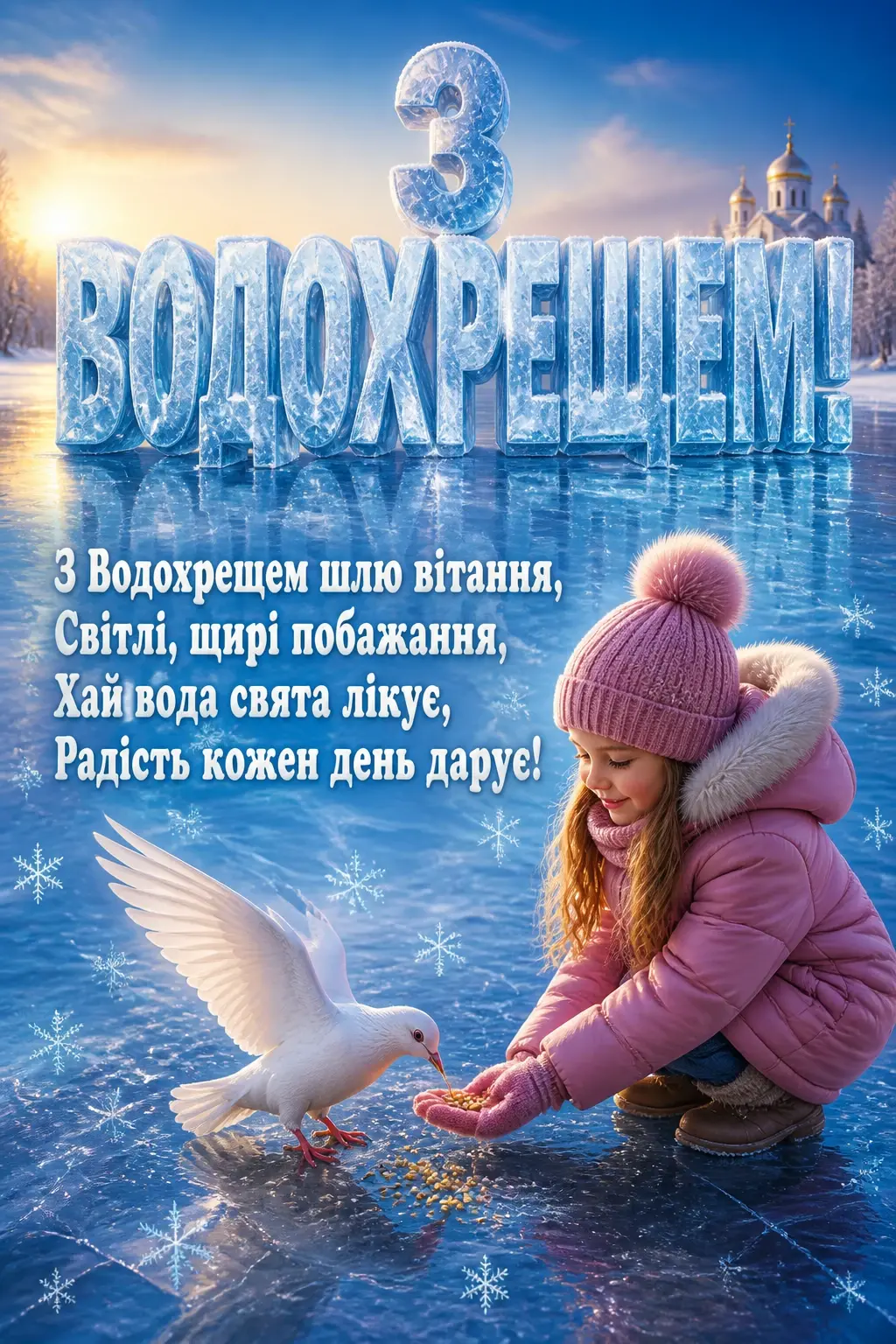 з водохрещем привітання з водохрещем привітання