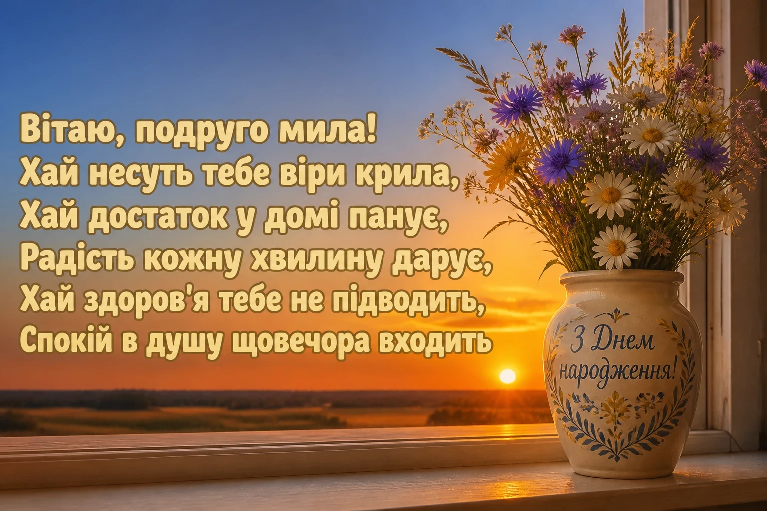 привітання в прозі подрузі