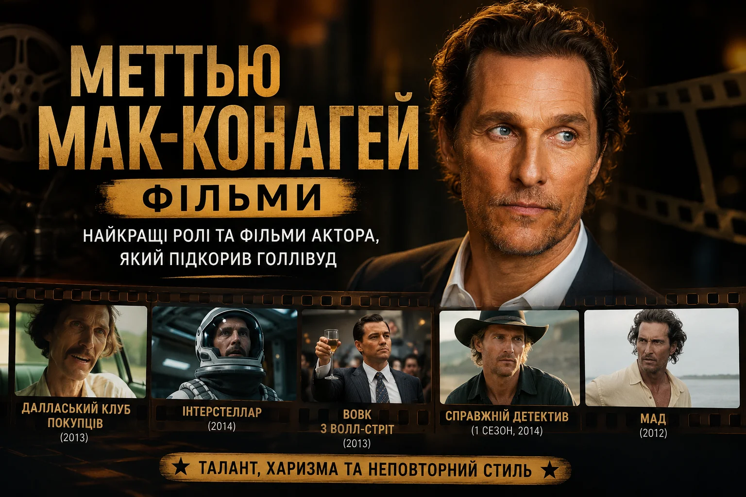 Усі фільми Метью Мак-Конагея, які варто побачити Усі фільми Метью Мак-Конагея, які варто побачити